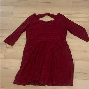 Burgundy cocktail dress